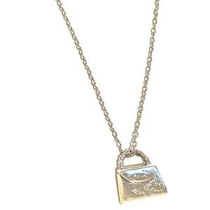 Sterling Silver Purse Locket Charm Necklace